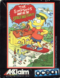 The Simpsons Bart vs the Space Mutants Commodore 64 US box art
